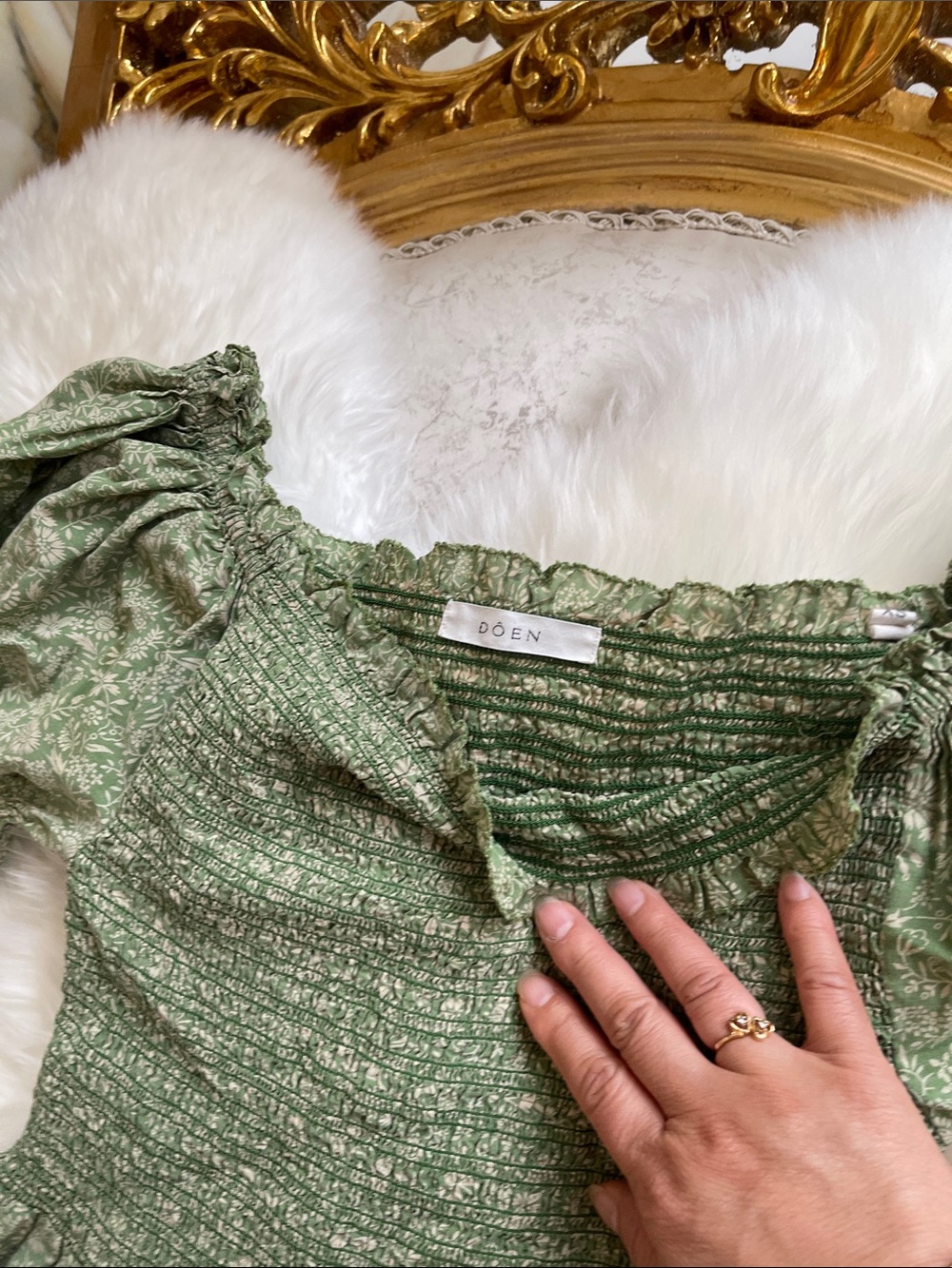 Doen Olive Green Floral Maxi Dress - Picture 2 of 10